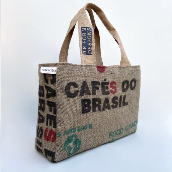 Box Bag side - Recycled Sackito Jute Bag
